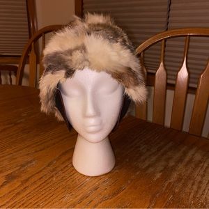 Vintage North King Natural Rabbit Fur Hat